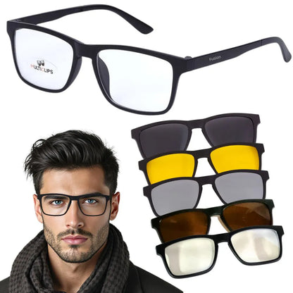 Gafas Magnéticas 6 en 1 Multicolores - COMPRA 1 LLEVA 6 + Funda de Cuero Gratis